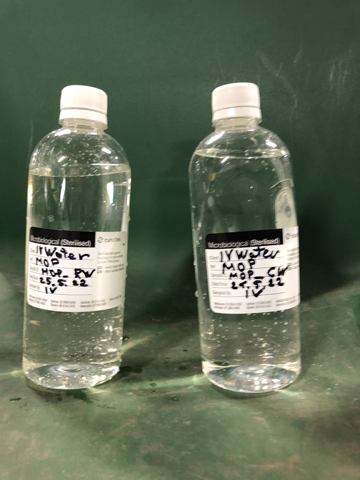 Bottled quality tested recycled water